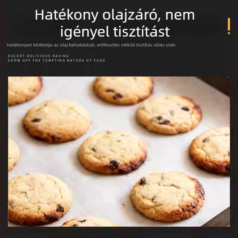PE-bevonatú sütőpapír, sütőformázókhoz, tészták, kenyér és torták, tapadásmentes sütőpapír