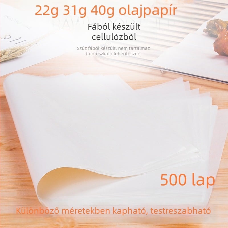 Konyhai féláteresztő olajpapír, szilikonos sütőpapír, hőálló egyszer használatos kenyéralátét, grillpapír
