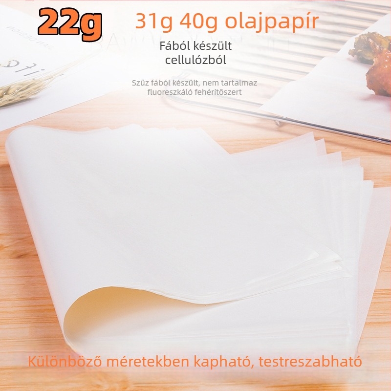 Konyhai féláteresztő olajpapír, szilikonos sütőpapír, hőálló egyszer használatos kenyéralátét, grillpapír