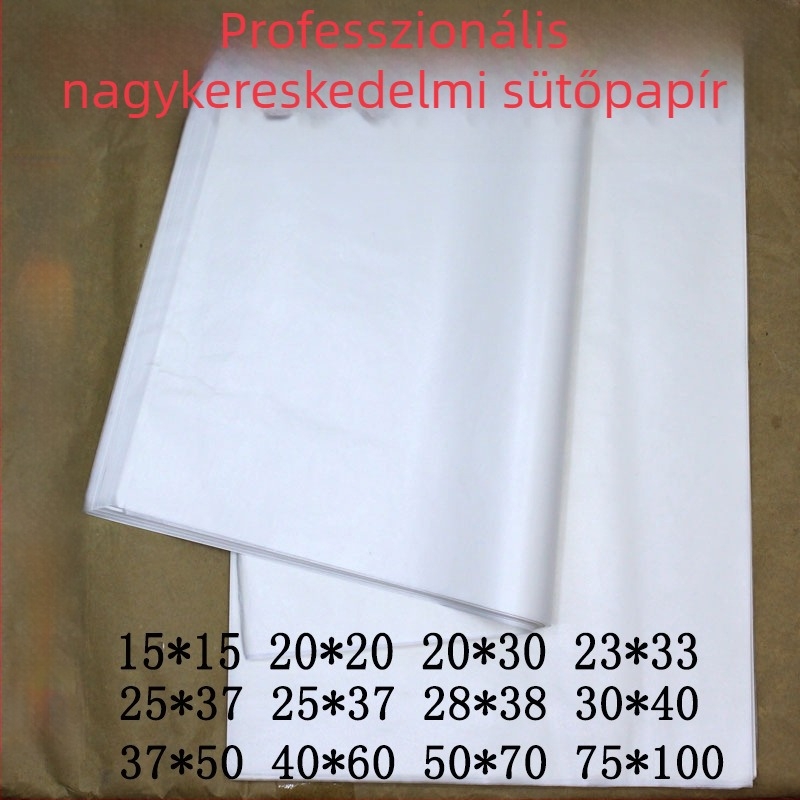 Olajfelszívó sütőpapír, 22 g/m², 40 × 60 cm, tortákhoz és pizzákhoz