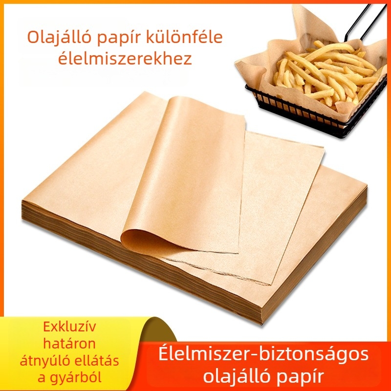 Élelmiszer-minőségű olajfelszívó papír sütéshez és fritéshez, szilikon bevonattal