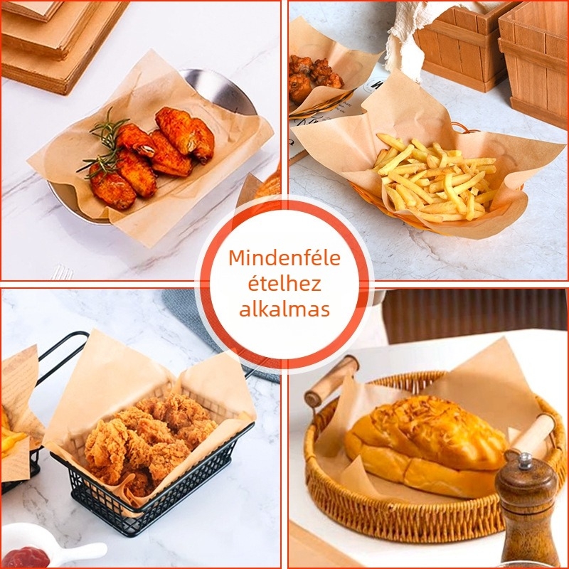 Élelmiszer-minőségű olajfelszívó papír sütéshez és fritéshez, szilikon bevonattal
