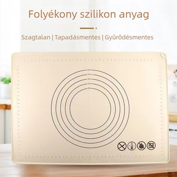 Silikon dagasztó matrac, élelmiszer-minőségű, extránagy és vastagabb, tapadásmentes és csúszásmentes, otthoni használatra, sütőmatrac