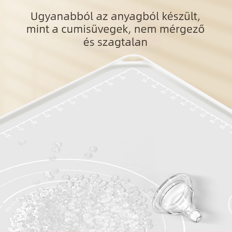 Silikon gyúró matrac, élelmiszerminőségű, vastag felület a tészta nyújtásához és sütéséhez, nem tapad