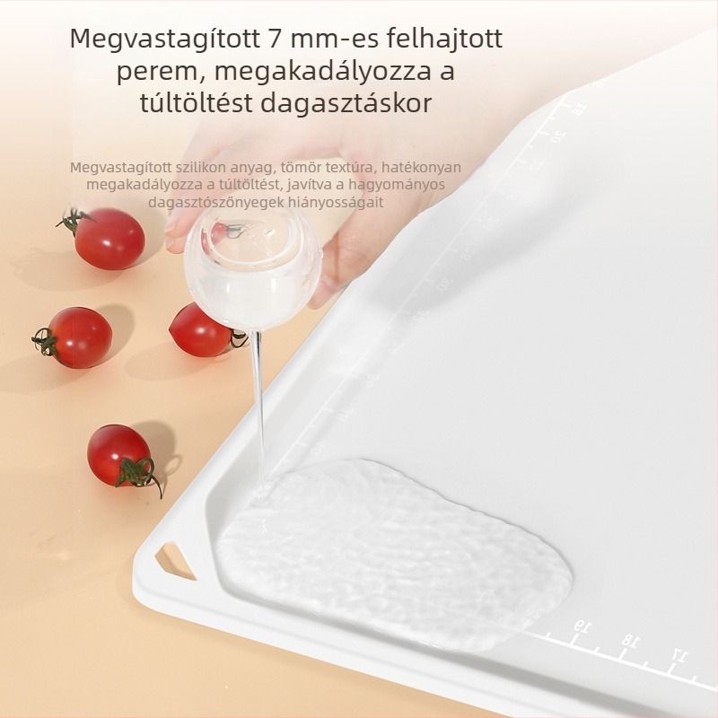 Silikon gyúró matrac, élelmiszerminőségű, vastag felület a tészta nyújtásához és sütéséhez, nem tapad
