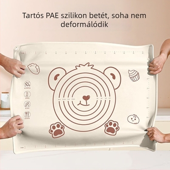 Vastagított antibakteriális élelmiszer-minőségű szilikon nyújtó- és dagasztó matrac