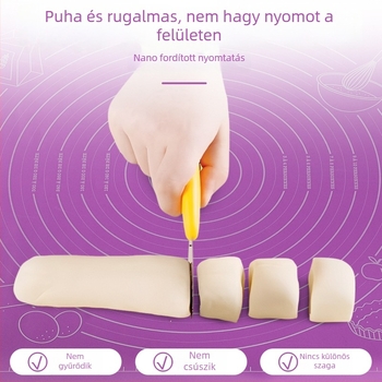 Szilikon tésztagyúró alátét, élelmiszer-minőségű, vastag, otthoni konyhára, csúszásmentes