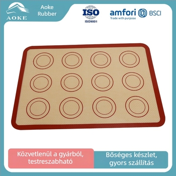 Öt darabos szilikon sütőmatrac-készlet, hőálló és tapadásmentes; macaron sütőmatracok és dagasztómatracok