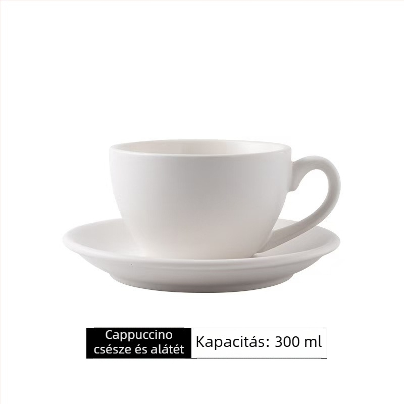 Fekete matt latte art kávéscsésze készlet kerámiából, pároknak