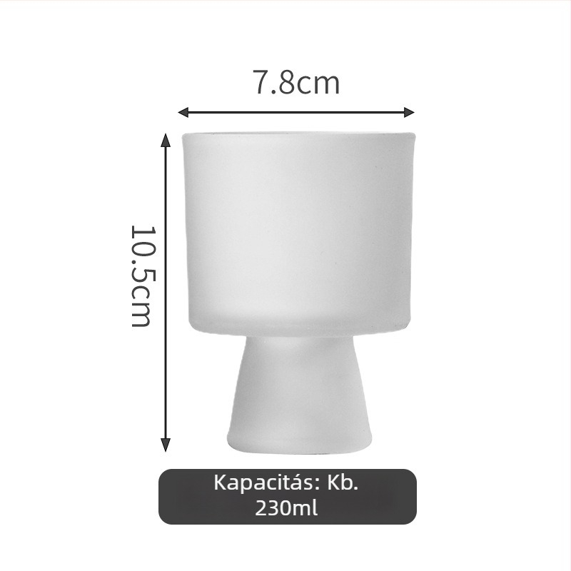 Matt felületű koktél pohár készlet – 3 darab kávé- és cold brew pohár, üveg