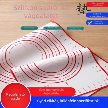 Platina szilikon gyúró- és fondant matrac mértékjelzésekkel, tapadásmentes, sütéshez