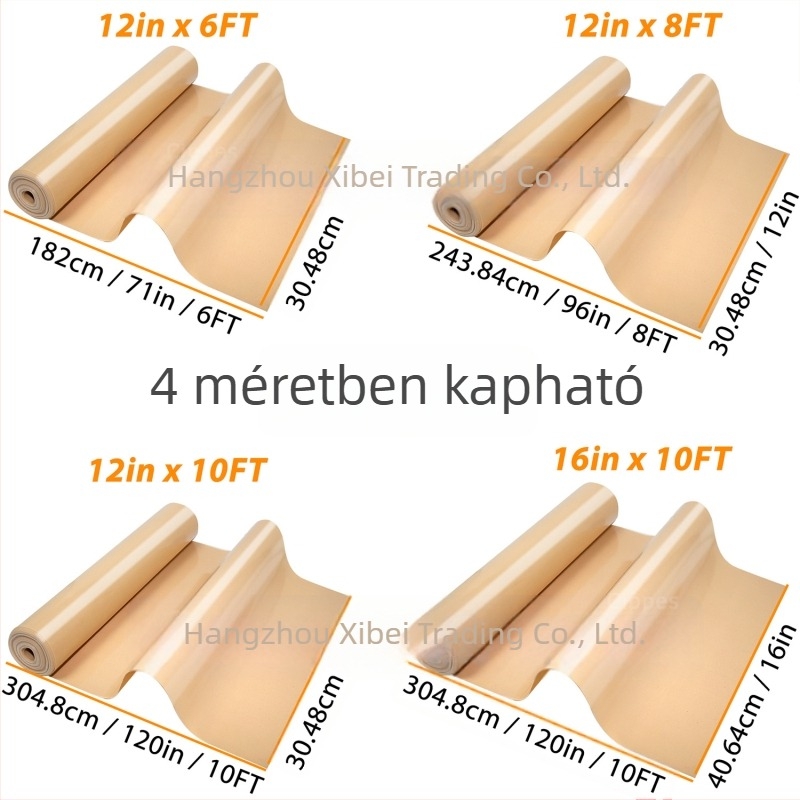 Átméretezhető szilikon sütőmatrac tekercs, nagy méretű, 10 láb, tapadásmentes dagasztó- és sütőmat, hőálló