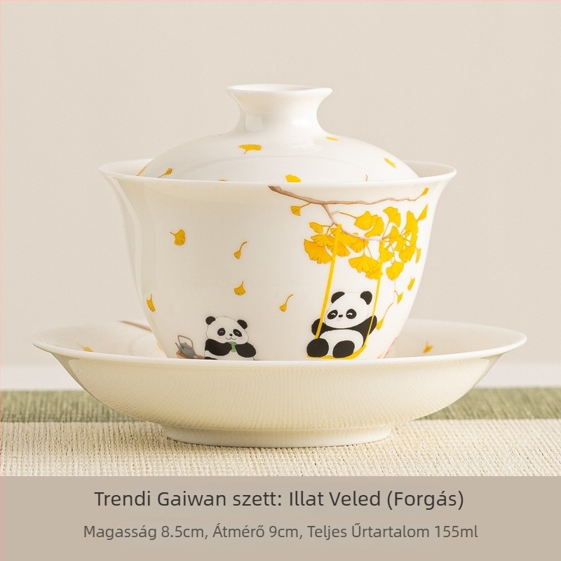 Személyre szabott gaiwan teáskészlet logóval – üzleti ajándék