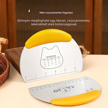 Cakoo Rozsdamentes acél tésztavágó és kaparó – ideális a tészta, krém és torta készítéséhez; spatula lekvárhoz