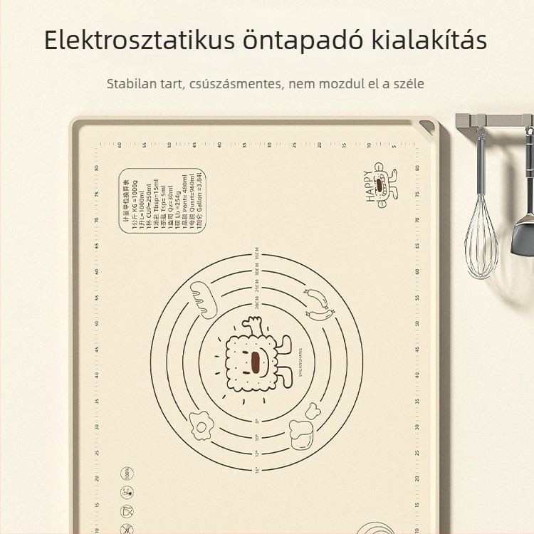 Sűrített szilikon gyúrólap tésztához, tésztalap és sodródeszka otthoni használatra
