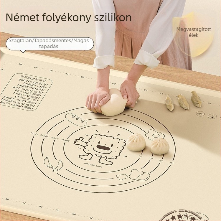 Sűrített szilikon gyúrólap tésztához, tésztalap és sodródeszka otthoni használatra