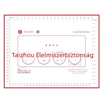 Élelmiszer-biztonságú szilikon gyúró matrac, 50×60 cm, nagy méret