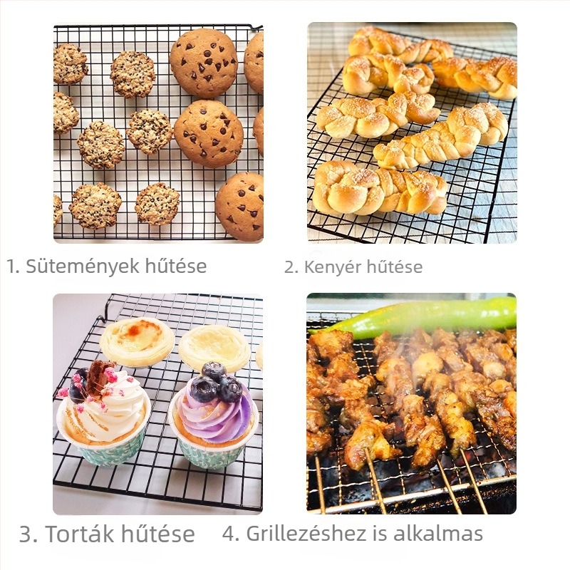 Csipkés torta fordított hűtőrács, nem tapadó sütőhálóval, kis méret