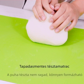 Élelmiszer-minőségű szilikon tészta dagasztó alátét, nagy méretű, csúszásmentes sík felülettel, tészta és süteményekhez
