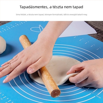 Megvastagított szilikon dagasztó alátét mérőskálákkal, konyhai nyújtófelület