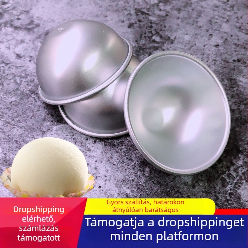 Félkör alakú mousse tortaforma-készlet, zselével, zöld rizsgombócokkal, mochi-val és daifuku-val, hófehér desszertformákkal