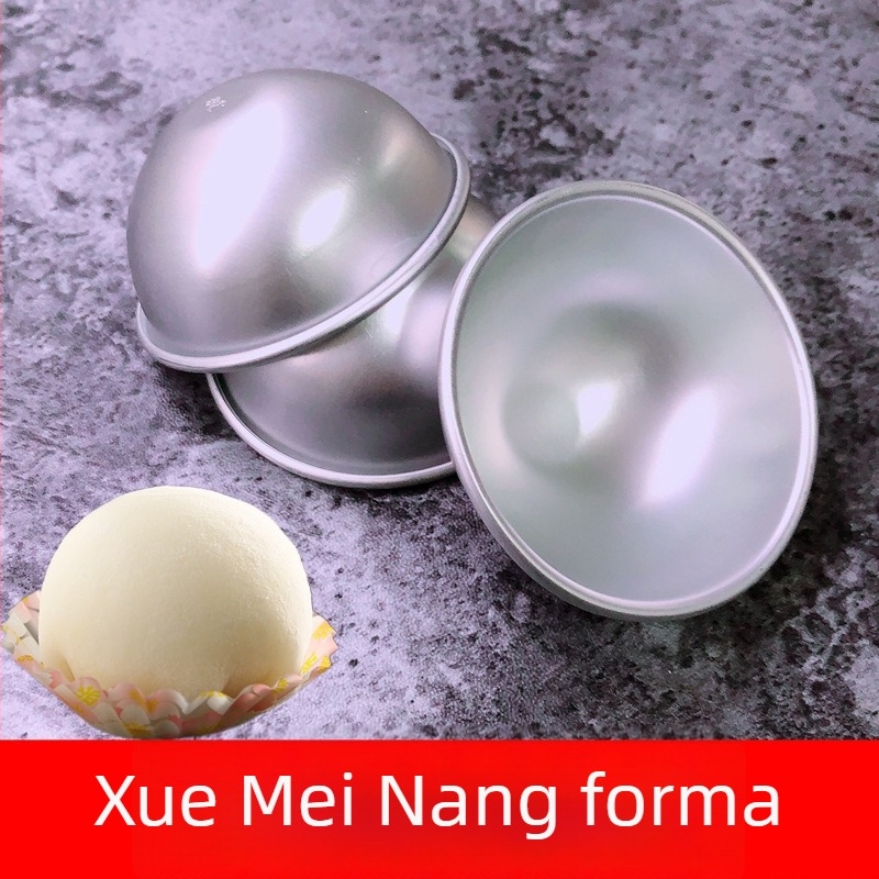 Félkör alakú mousse tortaforma-készlet, zselével, zöld rizsgombócokkal, mochi-val és daifuku-val, hófehér desszertformákkal