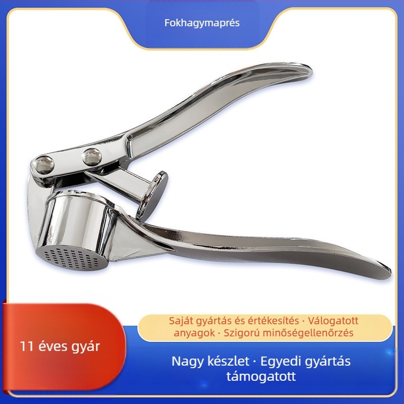 Konyhai fokhagymaprés, multifunkcionális kézi készülék, hámozóval és fokhagyma pép készítővel