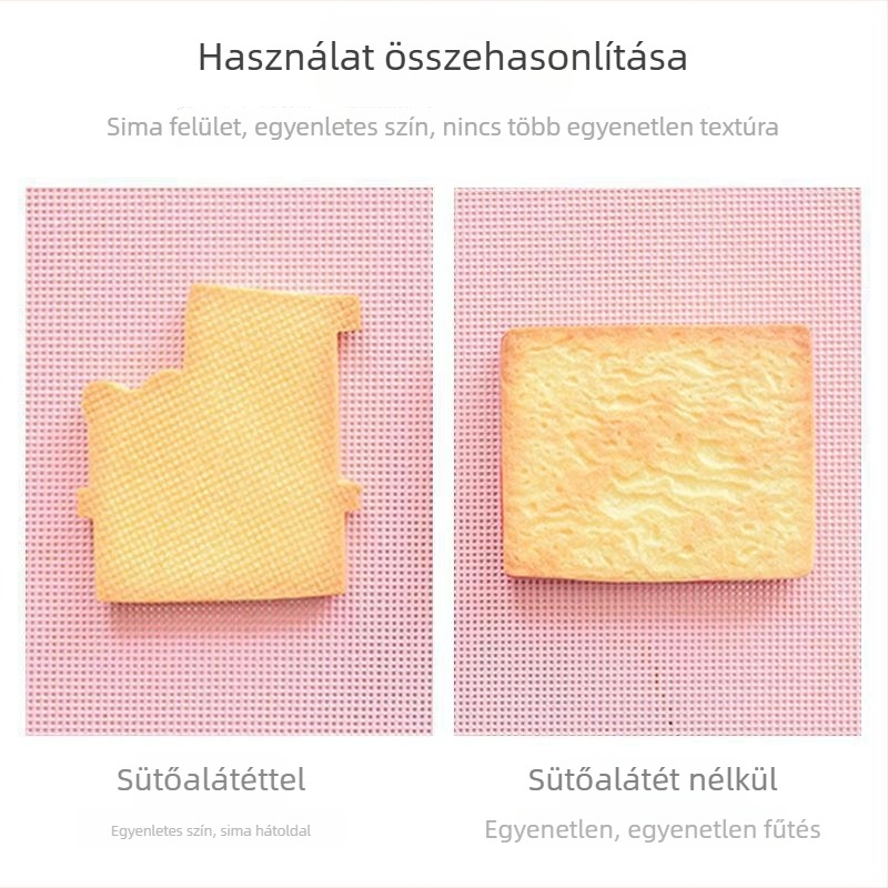 Üreges rácsos szilikon sütőlap kekszekhez, élelmiszer-minőségű, légáteresztő, cukormázhoz