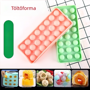 Szilikonból készült forma folyékony centrummal rendelkező holdtortákhoz és töltött tangyuánokhoz, fedéllel, tapadásmentes