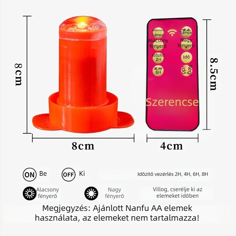 LED világító szál lámpásokhoz, távirányítós időzítővel