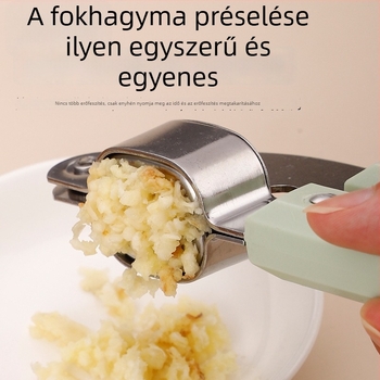 Kézi fokhagymaprés, fokhagymapucoló és gyömbérlé nyomó – konyhai eszköz