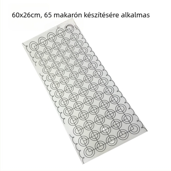 Szilikon sütőmatrac macaronokhoz, 60×26 cm, csúszásmentes, tapadásmentes, gyúrásra és nyújtásra