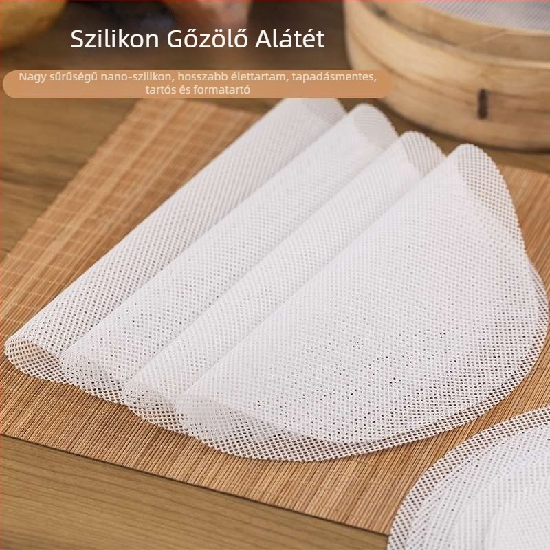Szilikon gőzölő alátét zsömlékhez — hőálló, tapadásmentes, gőzöléshez és sütéshez