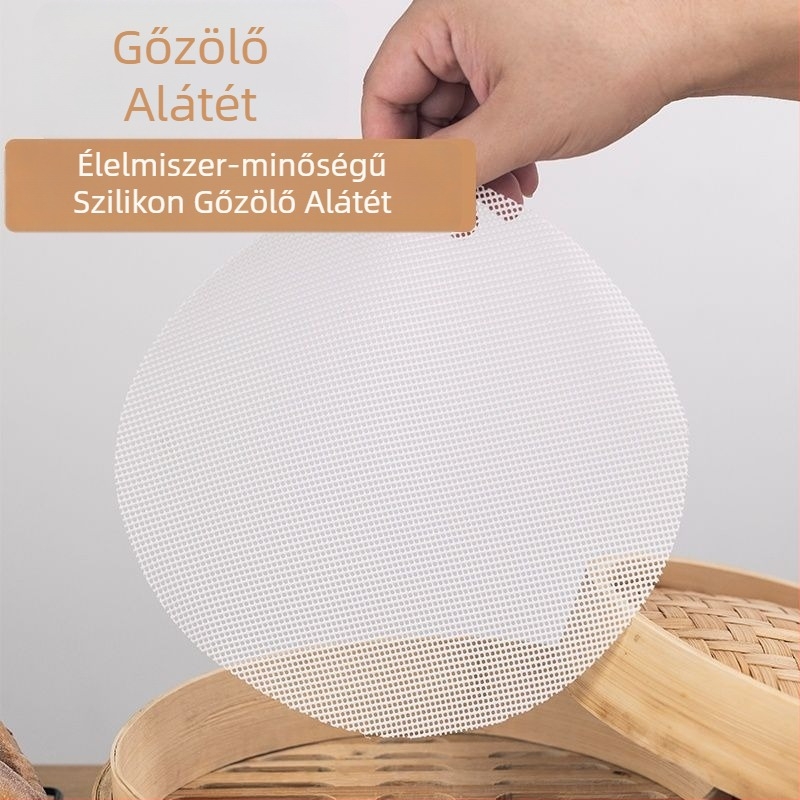 Szilikon gőzölő alátét zsömlékhez — hőálló, tapadásmentes, gőzöléshez és sütéshez