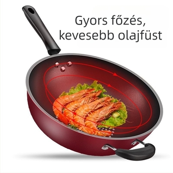 Star Brick tapadásmentes serpenyő, sík aljzatú, többfunkciós, füstmentes főzés, indukciós és gáztűzhelyhez kompatibilis, nyom nélkül