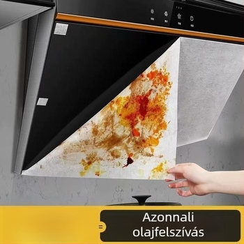 Páraelszívóhoz való egyszer használatos olajfelszívó papír, vastag, magas hőállóságú, önragasztó, olajálló