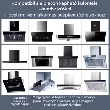 Páraelszívóhoz való egyszer használatos olajfelszívó papír, vastag, magas hőállóságú, önragasztó, olajálló