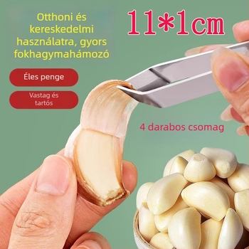 Rozsdamentes acél fokhagyma-hámozó klipsz