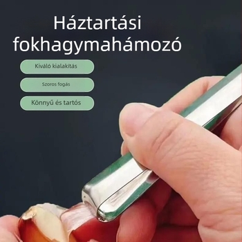 Rozsdamentes acél fokhagyma-hámozó klipsz