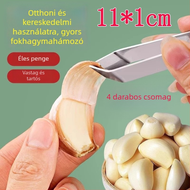 Rozsdamentes acél fokhagyma-hámozó klipsz