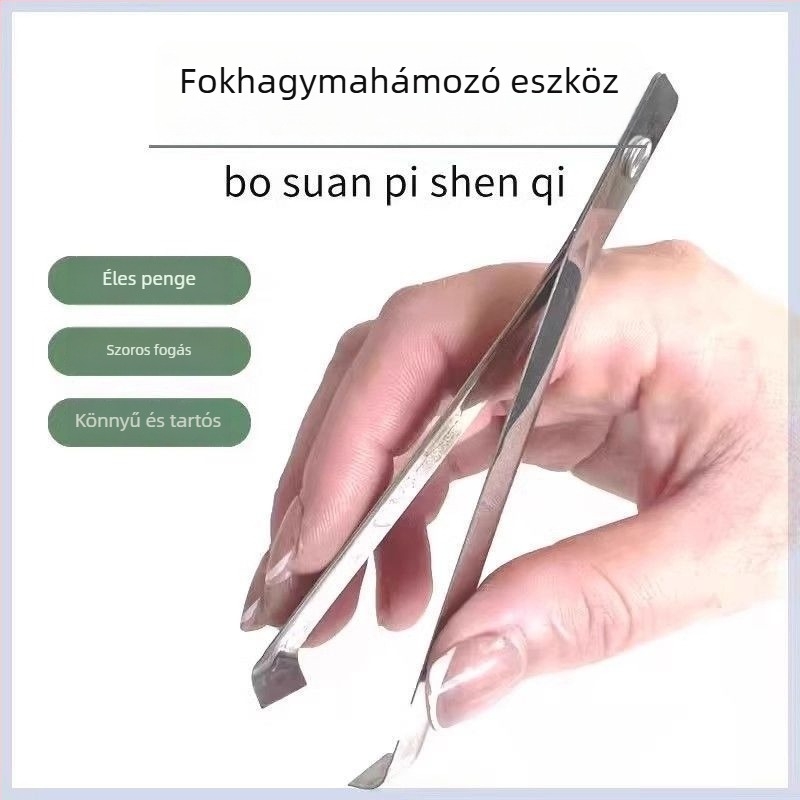 Rozsdamentes acél fokhagyma-hámozó klipsz