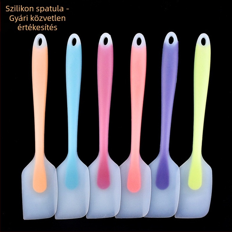 Szilikon nagy sütő spatula – mindent egyben: krém spatula, kaparó és keverő eszköz, átlátszó szín