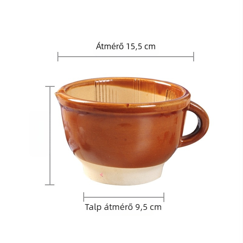 Nagy antik stílusú mozsár és törő, kézi kerámia őrlő, fokhagyma és chili számára, konyhai eszköz