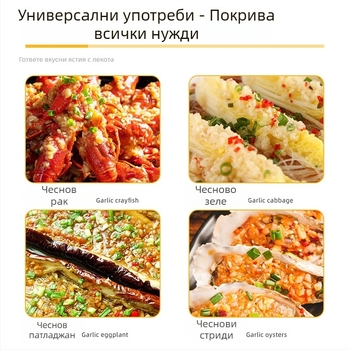Kézi fokhagyma prés 430-es rozsdamentes acélból, műanyag fogantyúval, konyhai fokhagyma pastához