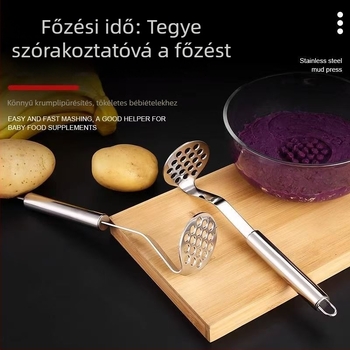 Rozsdamentes acél burgonya püré nyomó – kézi konyhai eszköz bébiételekhez