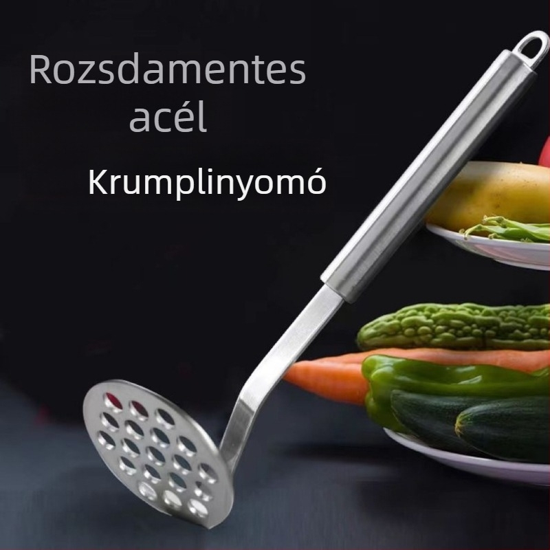 Rozsdamentes acél burgonya püré nyomó – kézi konyhai eszköz bébiételekhez
