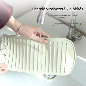 Silikonból készült csaptelep alátét – konyhai mosogatóhoz, multifunkciós lefolyó alátét