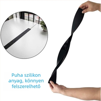 Silikon sáv a konyhai rések tömítésére, vízálló, szennyeződés-ellenálló, hőálló, többfunkciós tömítőcsík a tűzhely és a munkalap közötti résekhez