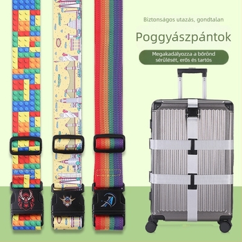 Keresztezett poggyászpánt megerősített rögzítővel