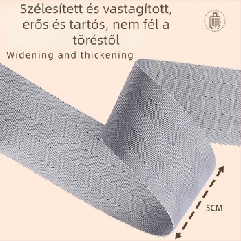 Keresztezett poggyászpánt megerősített rögzítővel